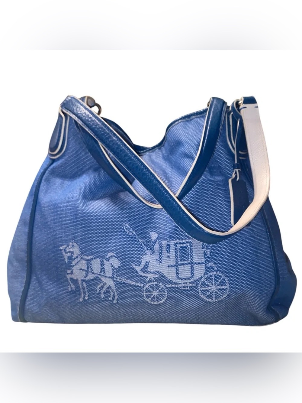 Coach 2015 Embossed Horse & Carriage Edie 31 Canvas Shoulder Bag NWOT